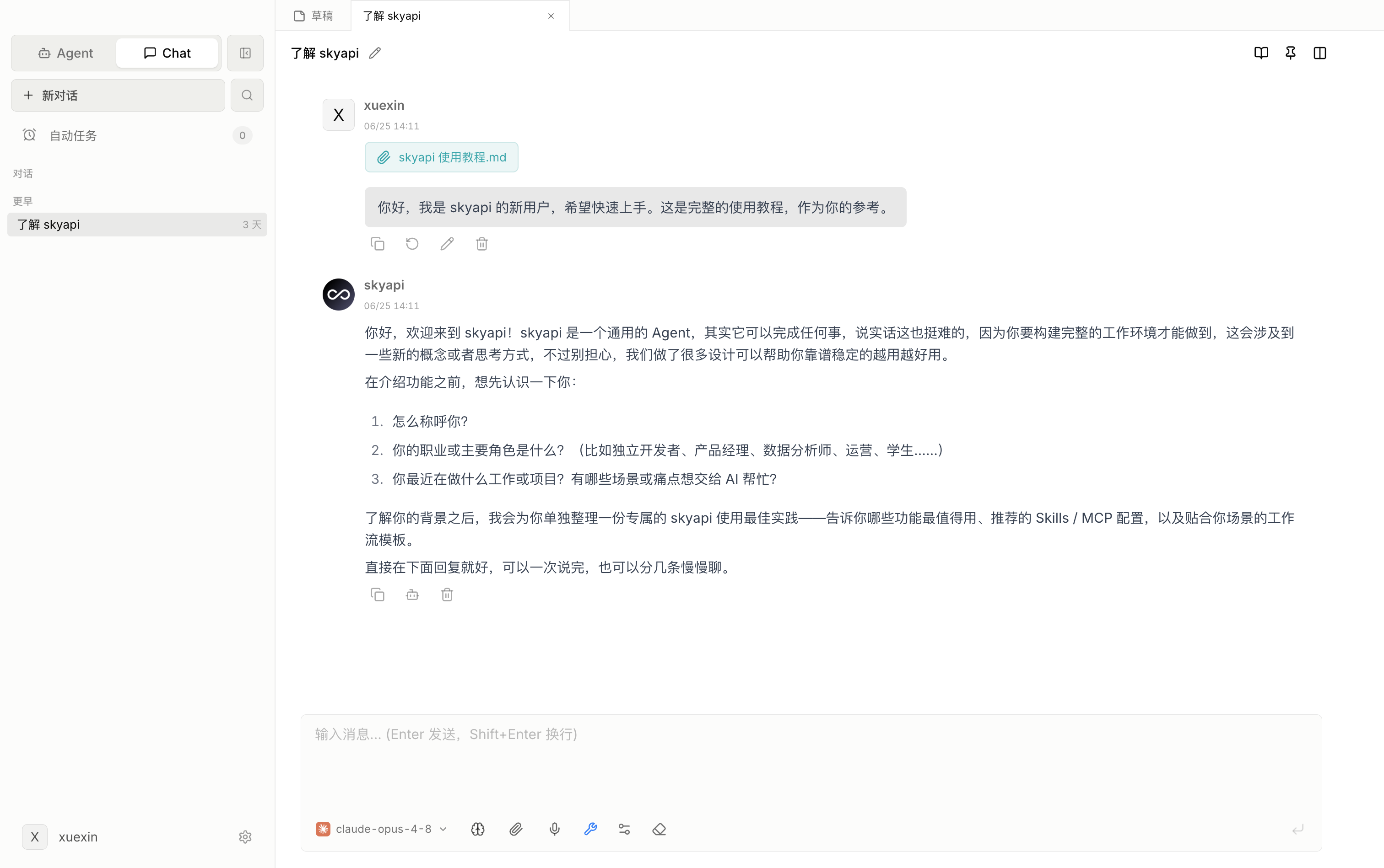 Sky API Client 桌面客户端界面